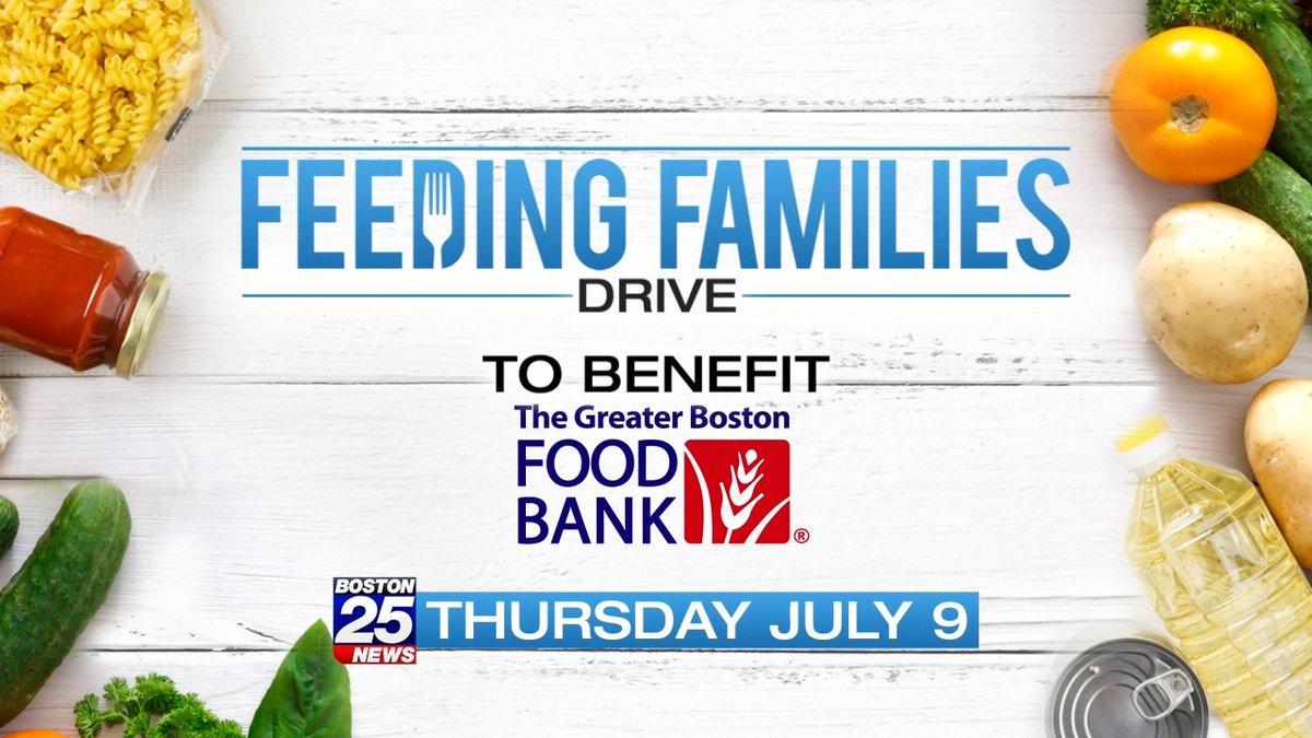Gr8BosFoodBank's tweet photo. TOMORROW: We've teamed up with @boston25 for the Feeding Families Drive. Tune in to learn more about our hunger relief efforts during #COVID19. With your support, we can continue to meet the rising demand for food - https://t.co/6PB5ipanzx https://t.co/LUHl80oLnp