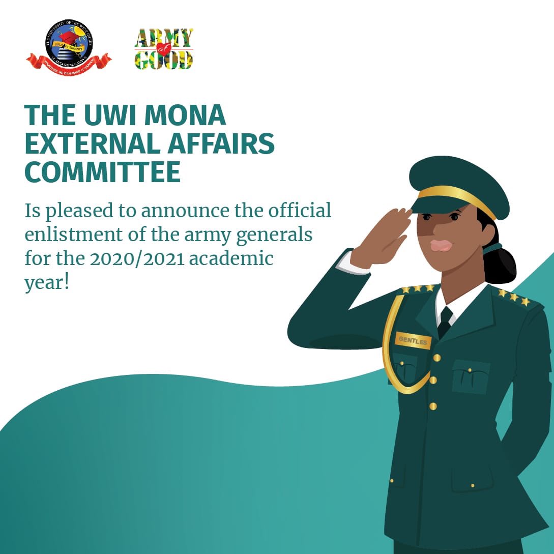 uwiguildeac's tweet photo. Members of the UWI Mona External Affairs Committee 2020/2021 are officially enlisted.
We are elated, rearing and ready to go! We look forward to serving you as we fight the good fight. https://t.co/QPxPmb5kMS