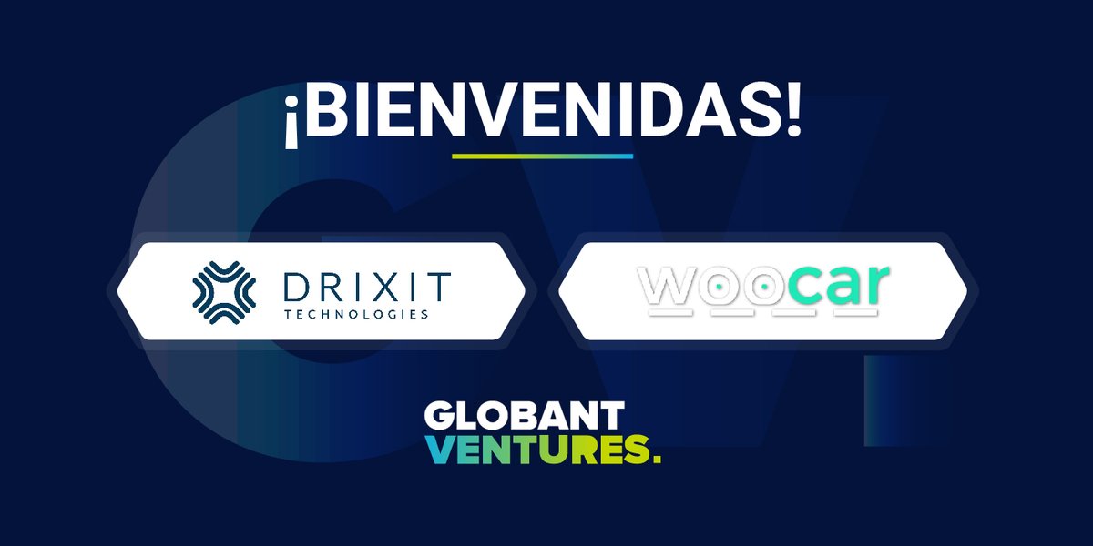 Le damos la bienvenida a #GlobantVentures a las nuevas #startups invertidas: #WooCar, que utiliza #AI para reducir los siniestro viales, y <a href="/drixitcom/">Drixit Technologies</a>, que busca proteger al trabajador industrial de accidentes mediante automatización la operación 👉 bit.ly/3edpyE3
