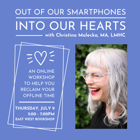 EWBookshop's tweet photo. Tomorrow we will be hosting an online digital mindfulness workshop with Unplug Reconnect Restore: Digital Mindfulness Retreats w/ Christina Malecka.  Get a preview of the event in our latest blog article, written by Christina herself. 
https://t.co/vPXFbPr0TO https://t.co/mEH29DtD3T