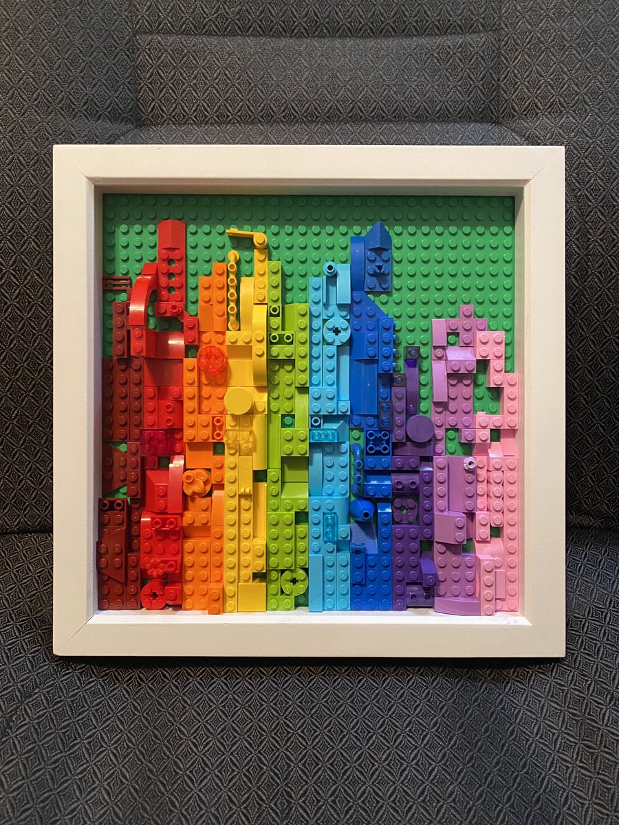 cybertoad's tweet image. My first attempt at #LEGO art using spare bricks.
