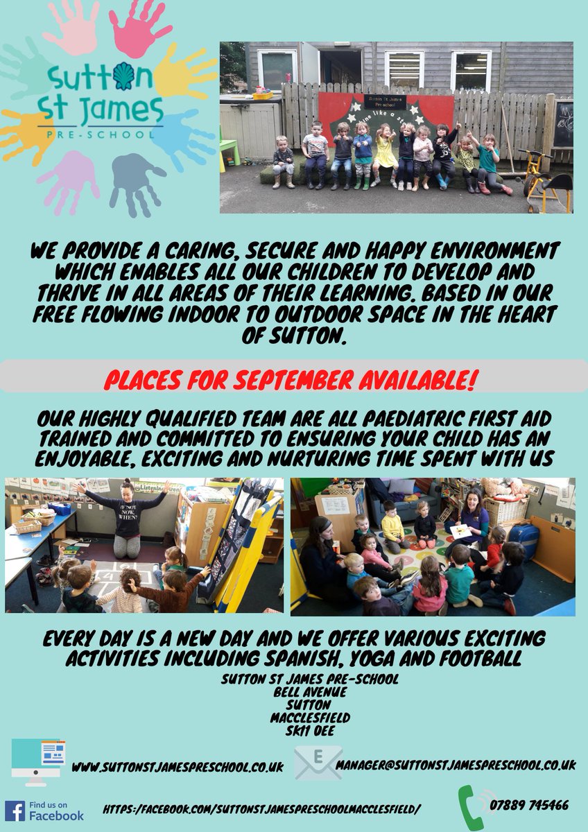 Emily_Boon's tweet photo. Come and join us! #macclesfield #sutton #cheshire #suttonlaneends #suttonstjames #preschool @SuttonLnEnds https://t.co/hrVdXZdQhh