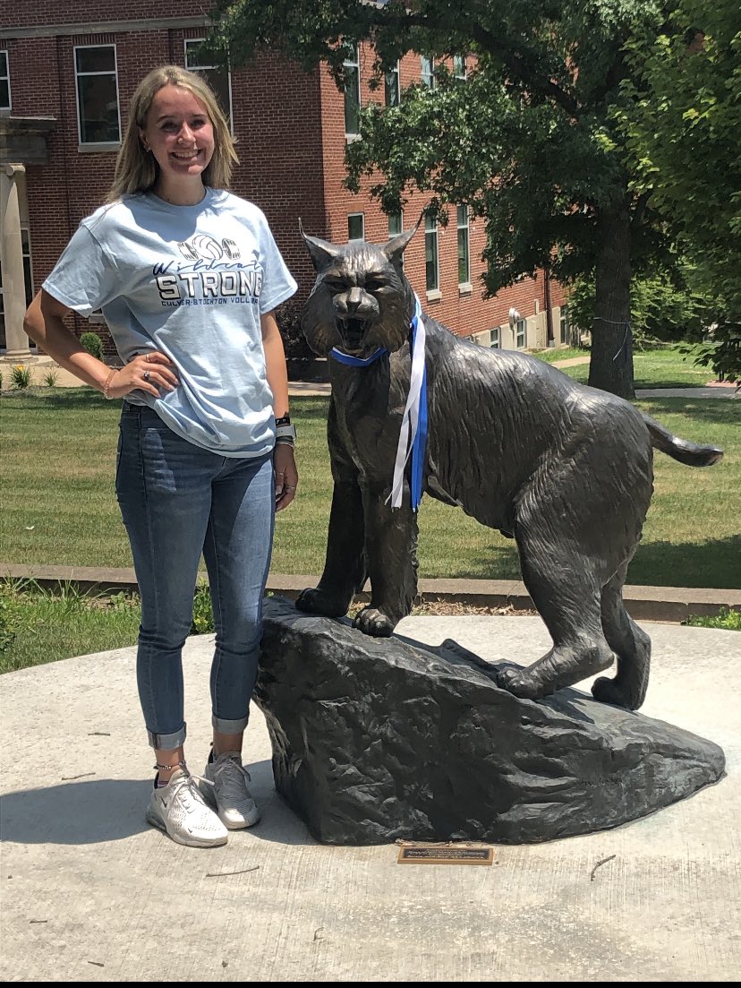abbygodwin's tweet photo. I am so excited to announce that I have verbally committed to play volleyball at Culver-Stockton College in Canton, Missouri! I would like to thank my parents, coaches, and everyone who has helped me get to where I am. I couldn’t have done it without them. Go Wildcats🏐🐾💙 https://t.co/qCFAoBhnbv