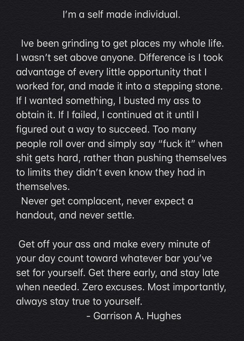 Ghughes12's tweet photo. Stay hungry. #wewireddifferent https://t.co/Kk3zH55xx7