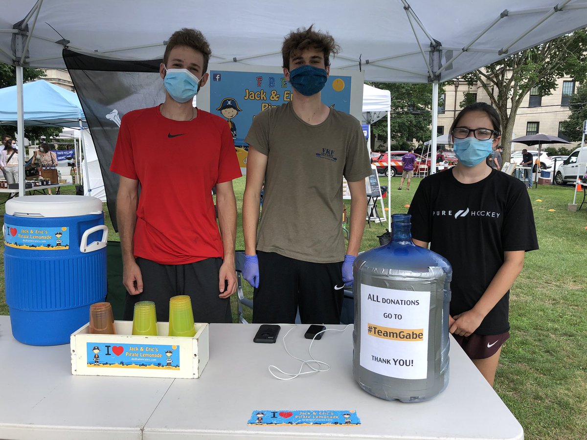 You don’t have to see a smile to know one’s there. J&amp;E&amp;QM Lily raised a bunch of those and $103 today for #TeamGabe 🏴‍☠️