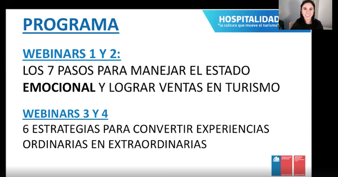 Sernatur_RM's tweet photo. Revisa la 1º sesión de la capacitación "Hospitalidad: la cultura que mueve el turismo" 👉🏼 https://t.co/2g7O6Ut4LN

⚠  Aún puedes inscribirte en 👇🏼https://t.co/E1MF9trPtE 

Quienes registren al menos un 75% de asistencia a estas jornadas obtendrán un certificado de participación. https://t.co/mAXIFmAv8b