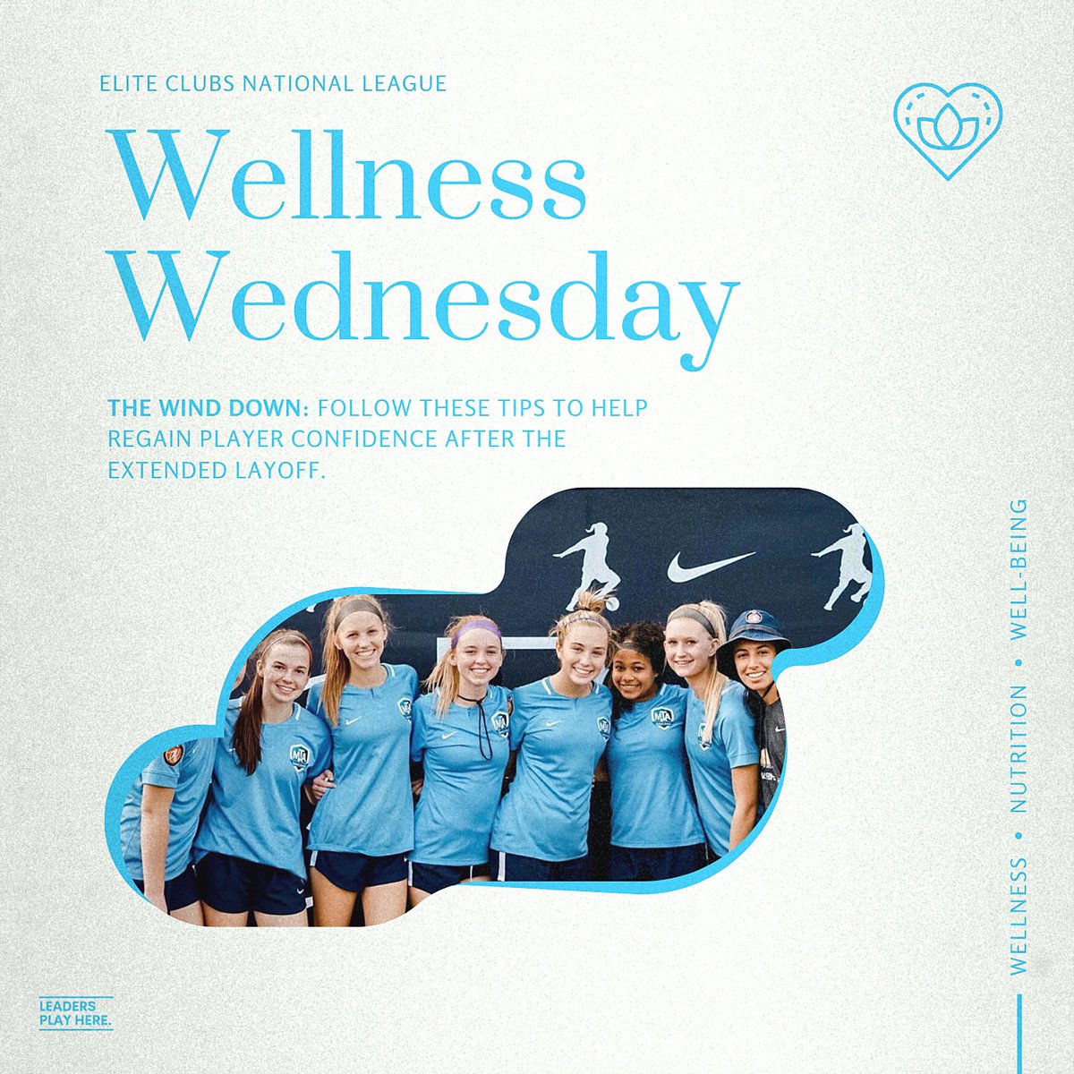 ECNLgirls's tweet photo. As we start to get back to our team training, it’s important to stay positive and focus on what we can control. 

There’s bound to be a little rust as we get back into it - follow these helpful tips to help regain that comfort and confidence on the pitch!

#WellnessWednesday https://t.co/GoaVE5lHzt