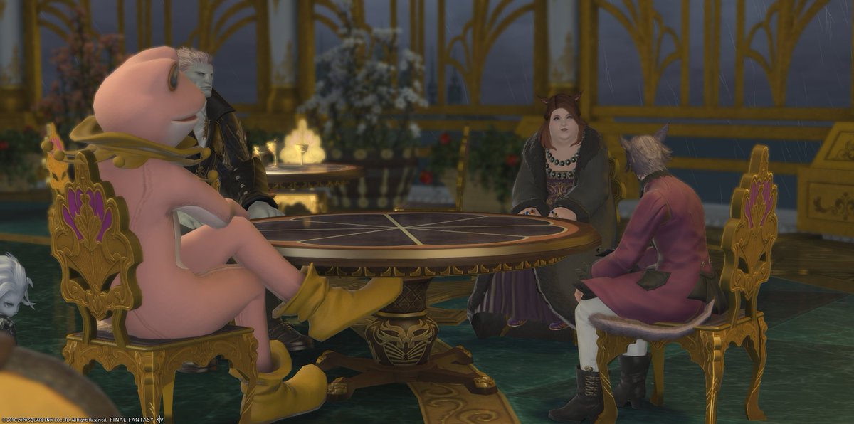 グリダニアで偶然アルケオ助けてシャウトに遭遇して上下そろった！沸かせありがてえ…ありがてえよ～😭