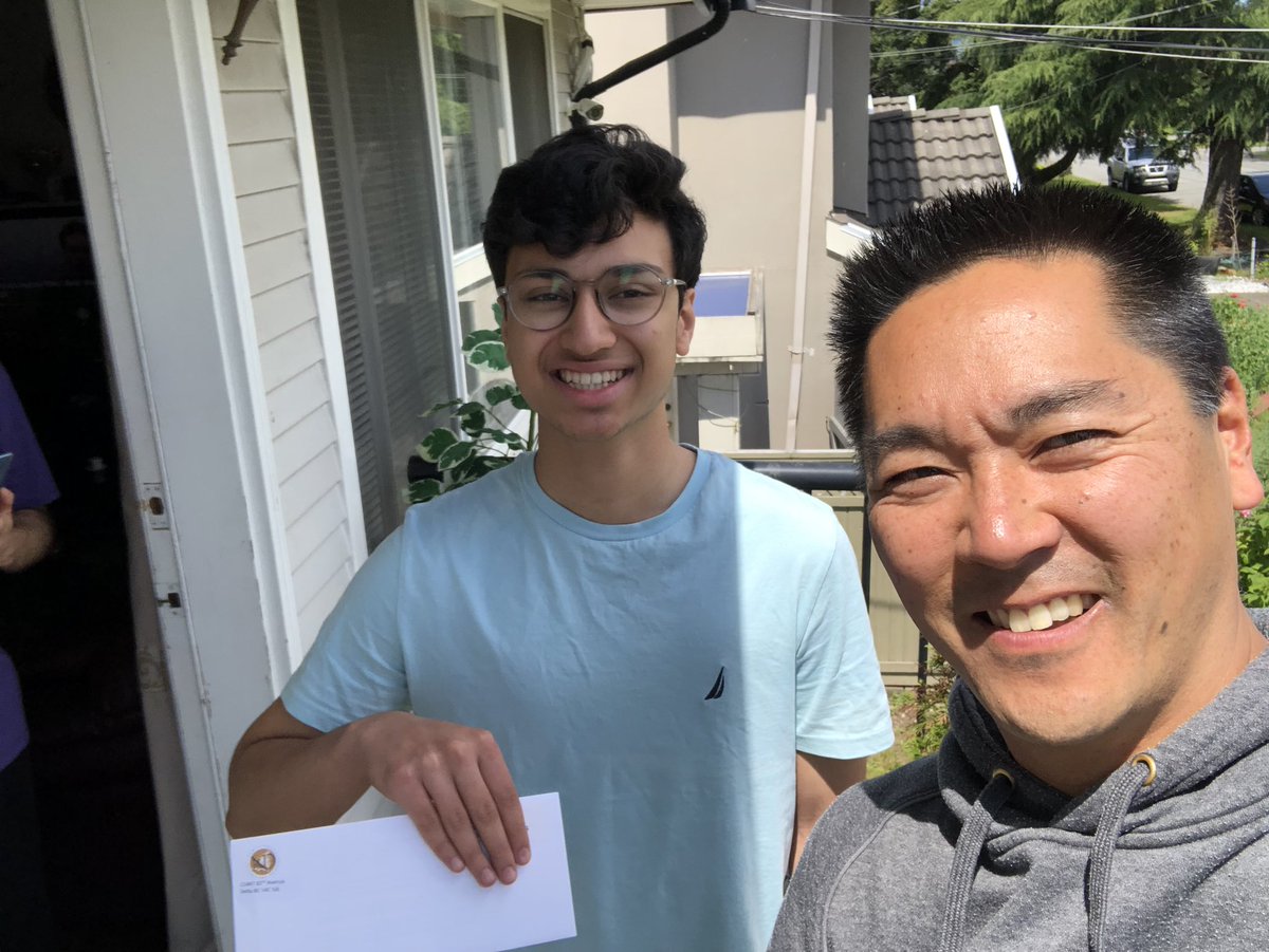 aakune's tweet photo. Day 3 of the ND Scholarship Tour. Such a pleasure to present scholarships to a grp of Husky Grads who are going to continue on as learners. The future is in good hands! #huskypride #huskyhighlights #sd37 @deltasd37 #gradbc2020 https://t.co/meFl6CKiye