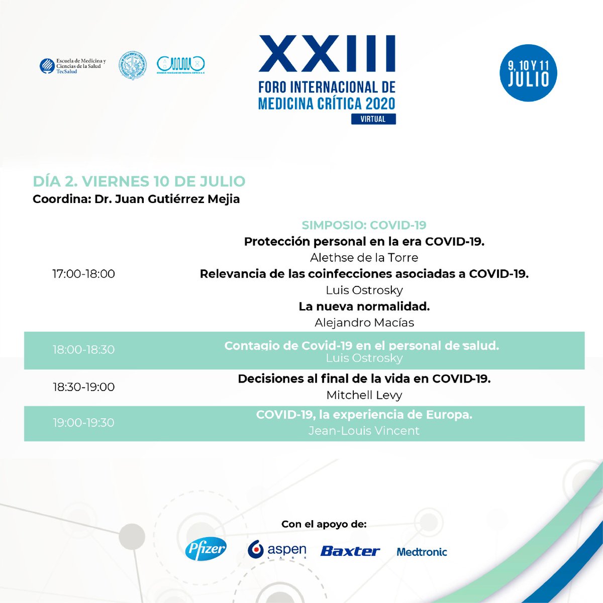 mexcrit_'s tweet photo. Te compartimos el programa del XXIII Foro Internacional de Medicina Crítica para que no te pierdas ninguna ponencia.

Toma nota 📝 ¡Te esperamos! https://t.co/EeWNZaCbYi