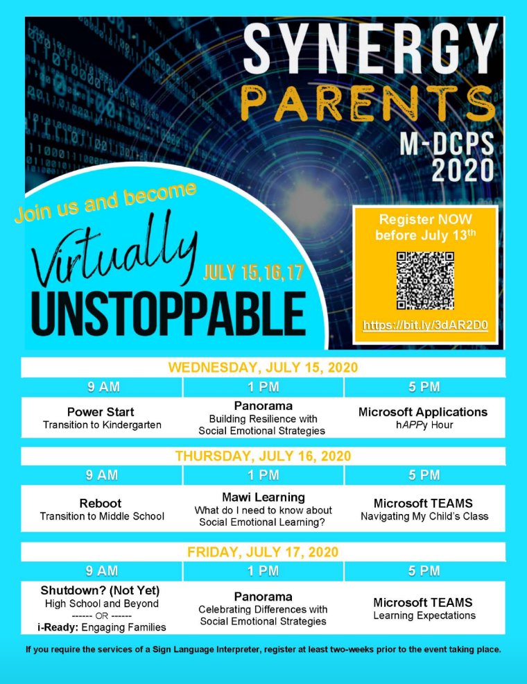 7011patriots's tweet photo. Parents of #PatriotNation join school officials from across the county at @SynergyMDCPS   Make sure to see below for instructions. Become #VirtuallyUnstoppable #AcceleratingExcellence 💪🏫👨‍🏫👩‍🏫 https://t.co/sLPmml9Jur