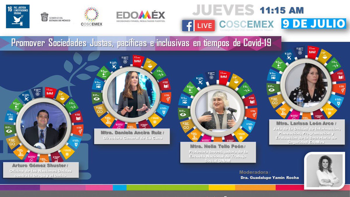 coscemex's tweet photo. ¡Cordialmente invitad@s mañana a las 11:15 am desde el #FBLi @coscemex https://t.co/UvjLN9rq2Z el tema: #ODS16 paz, justicia, e instituciones sólidas @Agenda2030MX!
Distintas Visiones: @UNODC_MX @neliatello1 @Seguridadedomex @daniancira #JuevesLive @gemhsm @alfredodelmazo https://t.co/T50H7AyTsh