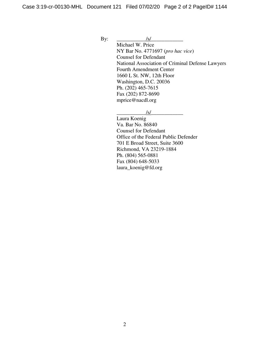 Apologies for the out of chronological order 07/02/20 JSR I told you so“..submitting a subpoena duces tecum... second declaration that Google had filed from Mr. McGriff... application requests that Google provide this information within two weeks” https://ecf.vaed.uscourts.gov/doc1/189110567397