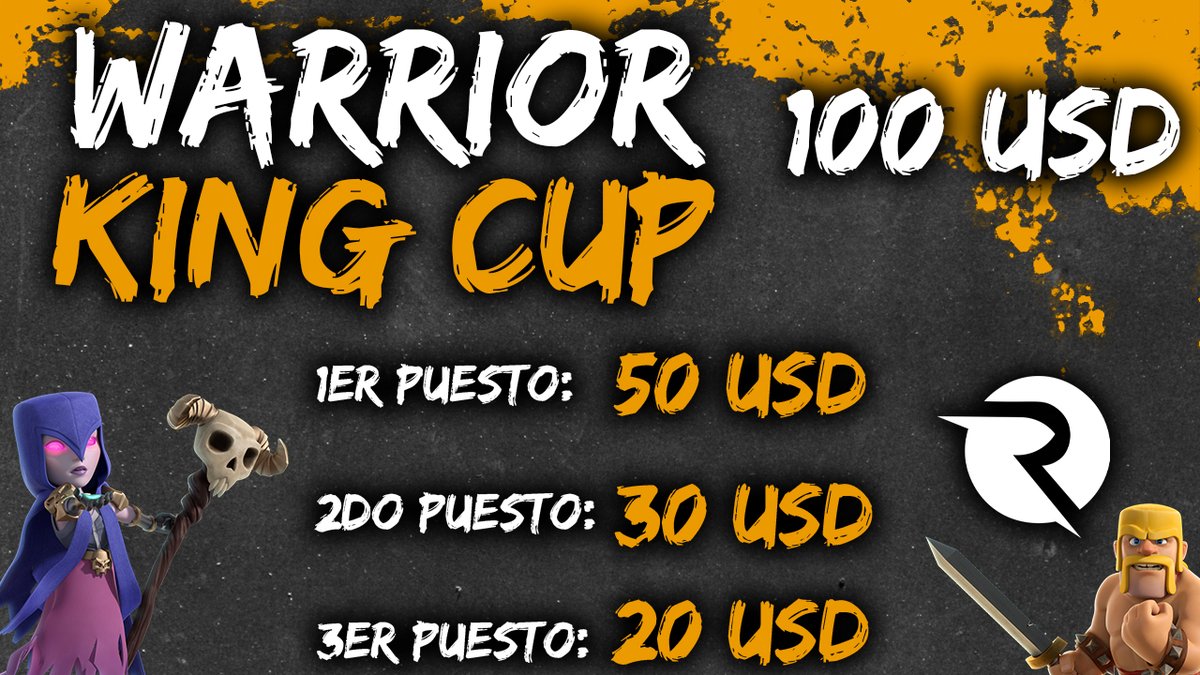 HOY OFICIALMENTE ANUNCIO MI PRIMERA COPA

WARRIOR KING CUP ⚔️👑🏆

PRIZEPOOL: 100 USD 💰
-  🥇: 50 USD
-  🥈: 30 USD
-  🥉: 20 USD

PAGO POR PAYPAL

Fav❤️ y RT🔃 se agradece