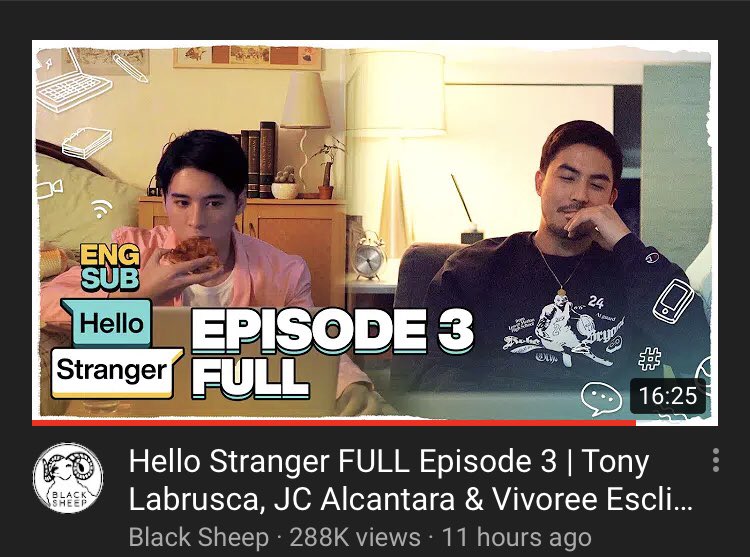 arjwyn's tweet image. I don’t like this Episode. Parang masyadong minadali without proper character building. I think kulang pa ng mga isa or dalawang episode. Yung pag amin nya sa last part is sooo HILAW pa. #HelloStrangerEP3
