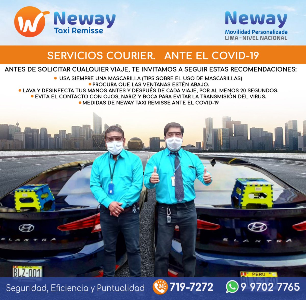 TaxiNeway's tweet photo. Aprobados en el Sistema Integrado para Covid-19 (SISCOVID Empresas).
Plan de Vigilancia, prevención y control del Covid-19 en el trabajo, de acuerdo a la RM 239-2020 - MINSA. https://t.co/mYBy4OMfi6