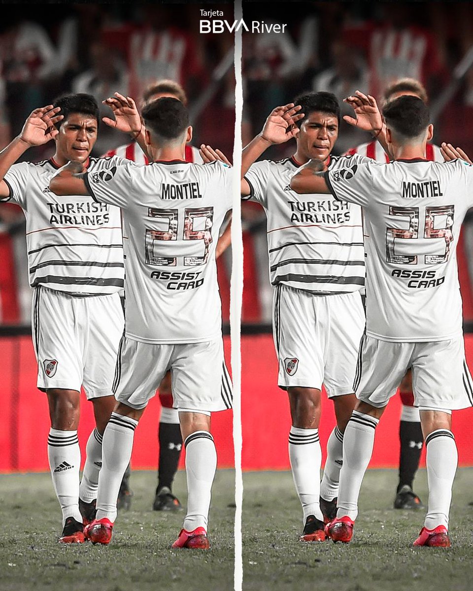 RiverPlate's tweet photo. 2️⃣🤜🏽🤛🏽👨‍🚒 
¡Encontrá las 7 diferencias de las fotos! 📸🤔
#TarjetaBBVARiver https://t.co/KKCWnnTV9Y