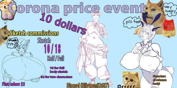 Alright here are my new prices, since Im not working the summer now and I blame Corona :/. I tried my<a href="/tag/art"class="tags"><span>#art</span></a><a href="/tag/nsfw"class="tags"><span>#nsfw</span></a><a href="/tag/hentai"class="tags"><span>#hentai</span></a><a href="/tag/oppai"class="tags"><span>#oppai</span></a><a href="/tag/titty"class="tags"><span>#titty</span></a><a href="/tag/commissions"class="tags"><span>#commissions</span></a>