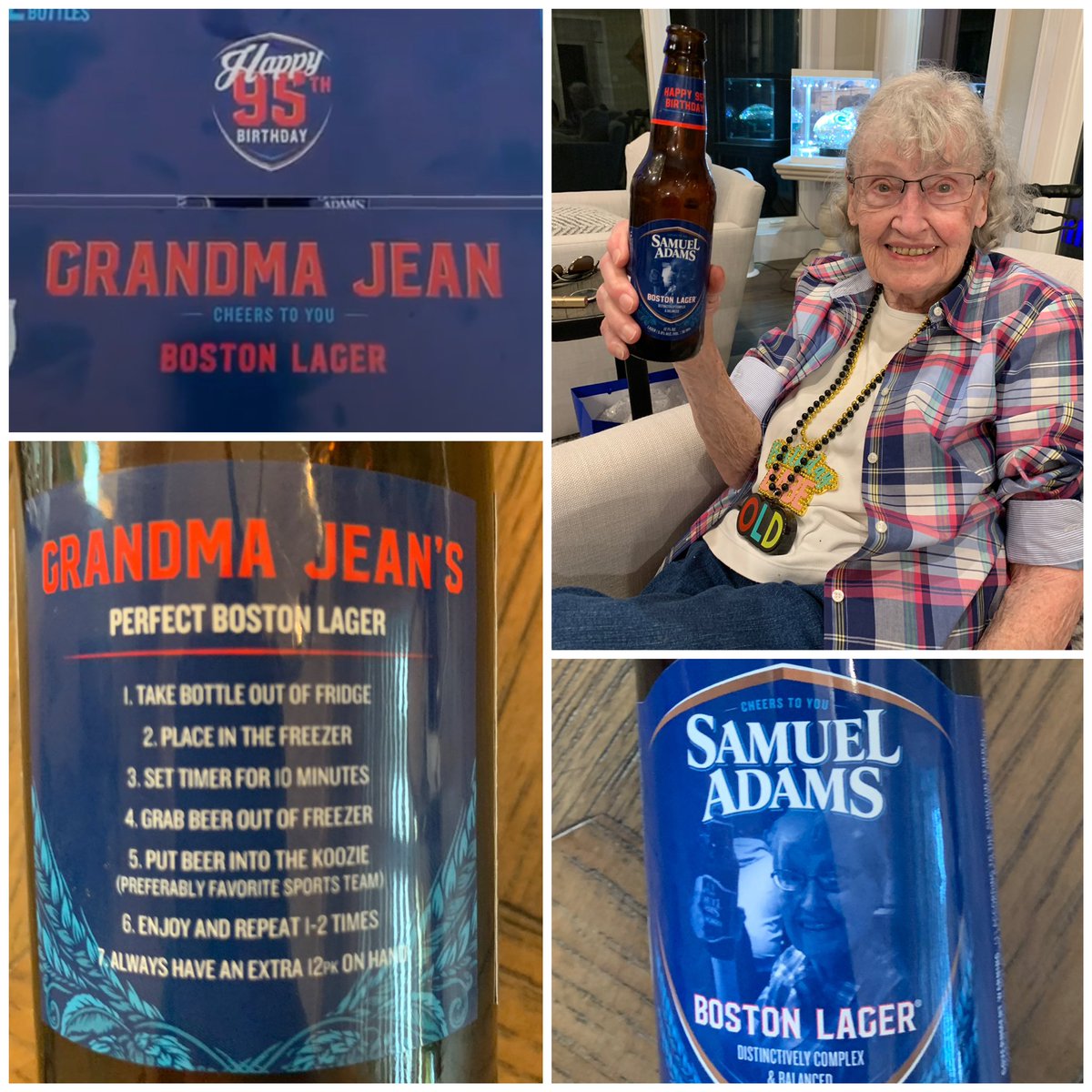 Matt LaFleur (@coachmlafleur) on Twitter photo Happy 95th birthday to my Grandma. Thanks to <a href="/SamuelAdamsBeer/">Samuel Adams Beer</a> for supplying this beautiful lady with her favorite beer and making her birthday extra special. Happy 95th birthday to my Grandma. Thanks to <a href="/SamuelAdamsBeer/">Samuel Adams Beer</a> for supplying this beautiful lady with her favorite beer and making her birthday extra special.