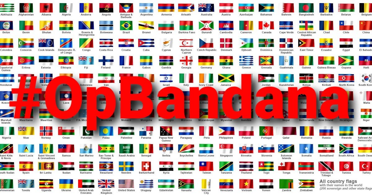 (4) The reason I'm saying to use an American flag bandana is because our flag is the symbol of our Nation.If you are not in the United States, wear a bandana with your flag on it. This can be a world wide operation. We can show the world that Patriots world wide stand together.