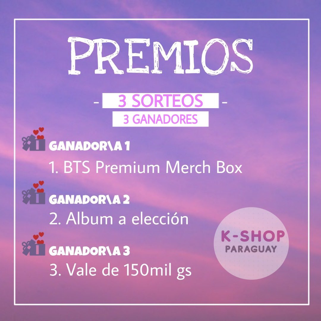 kshop_py's tweet photo. 💜 SORTEO 💜

1. Seguinos ✨
2. RT y ❤️
3. Etiqueta a 2 mutuals.

🌟Serán 3 Sorteos diferentes, así que participa en todos los que puedas para tener más oportunidades de ganar!!

📆 Sortea el día de la amistad 🥳 https://t.co/oZm5FVKQKB