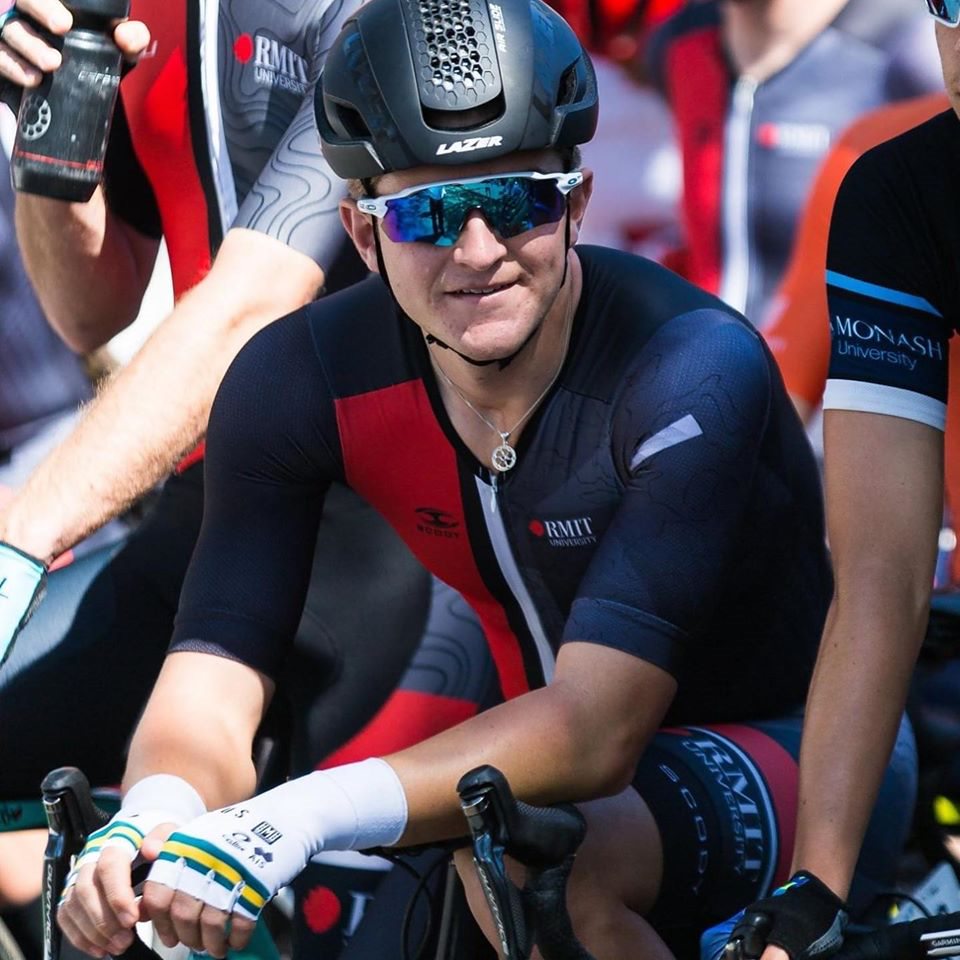 RMITActive's tweet photo. The @unisportAU Online Cycle Series has wrapped up, and RMIT Redbacks member @just_nickwhite has taken out the win in the men’s division! @RMIT has placed 2nd in the overall team ranking with some top riders on the track! #GoRedbacks https://t.co/lGYQFHAKSy