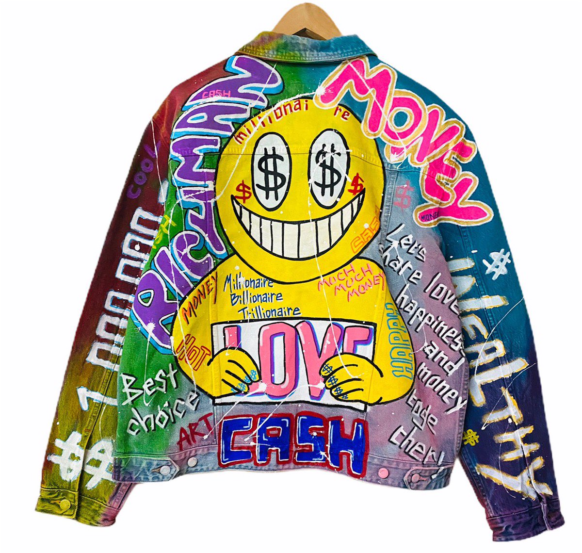 Cash キャッシュ ペイントショップ Cash オリジナル ペイントデニムジャケット 全商品ペイント一点物 着ると楽しい気持ちになる服 T Co K8dbc5ybfj Cash ペイント ペイントデニムジャケット 一点物 楽しい服 キャッシュ