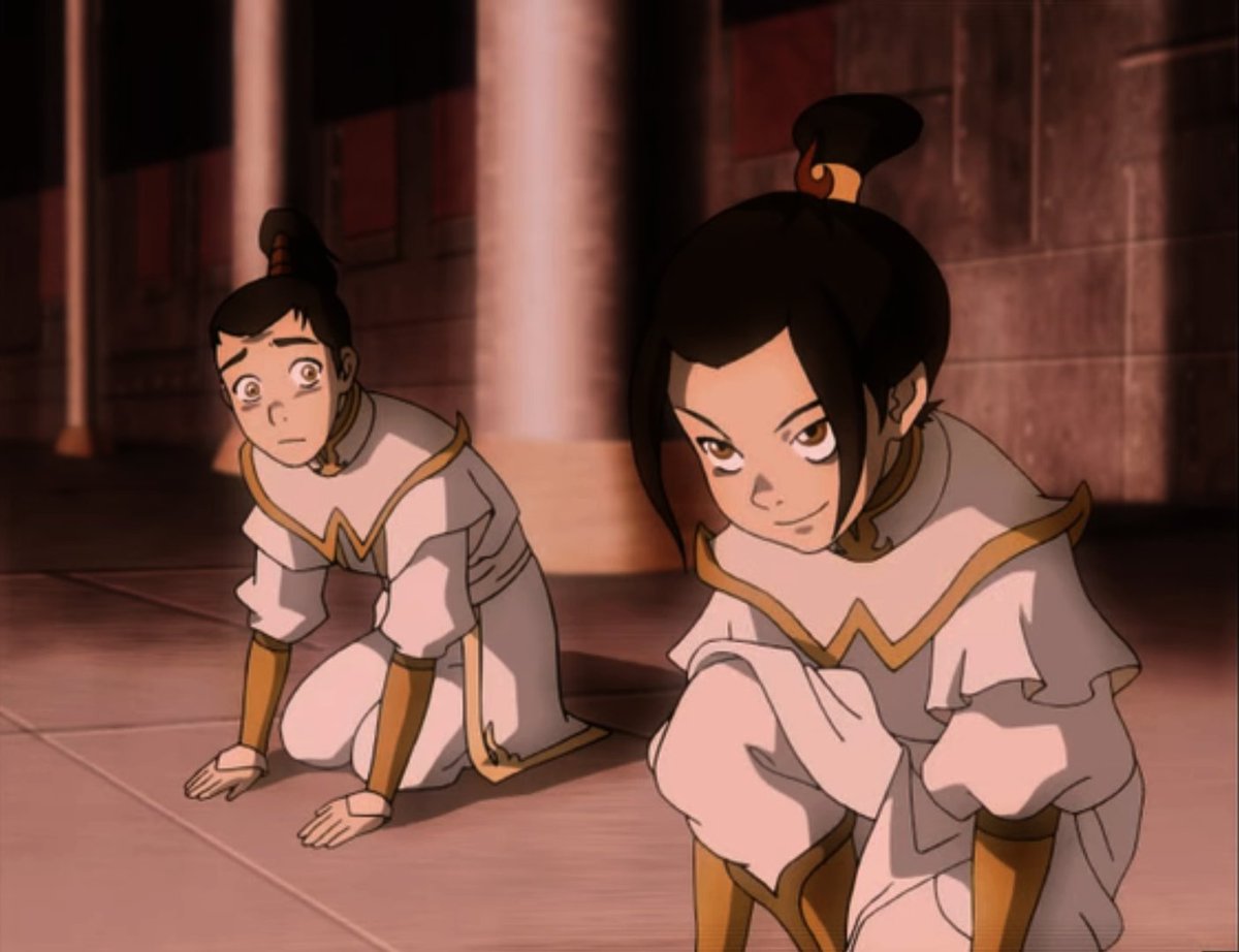 azula and noatak are both prodigies of their respective elements and zuko and tarrlok are both the ''weaker'' benders who never give up. both their fathers force horrible destinies upon them as well.