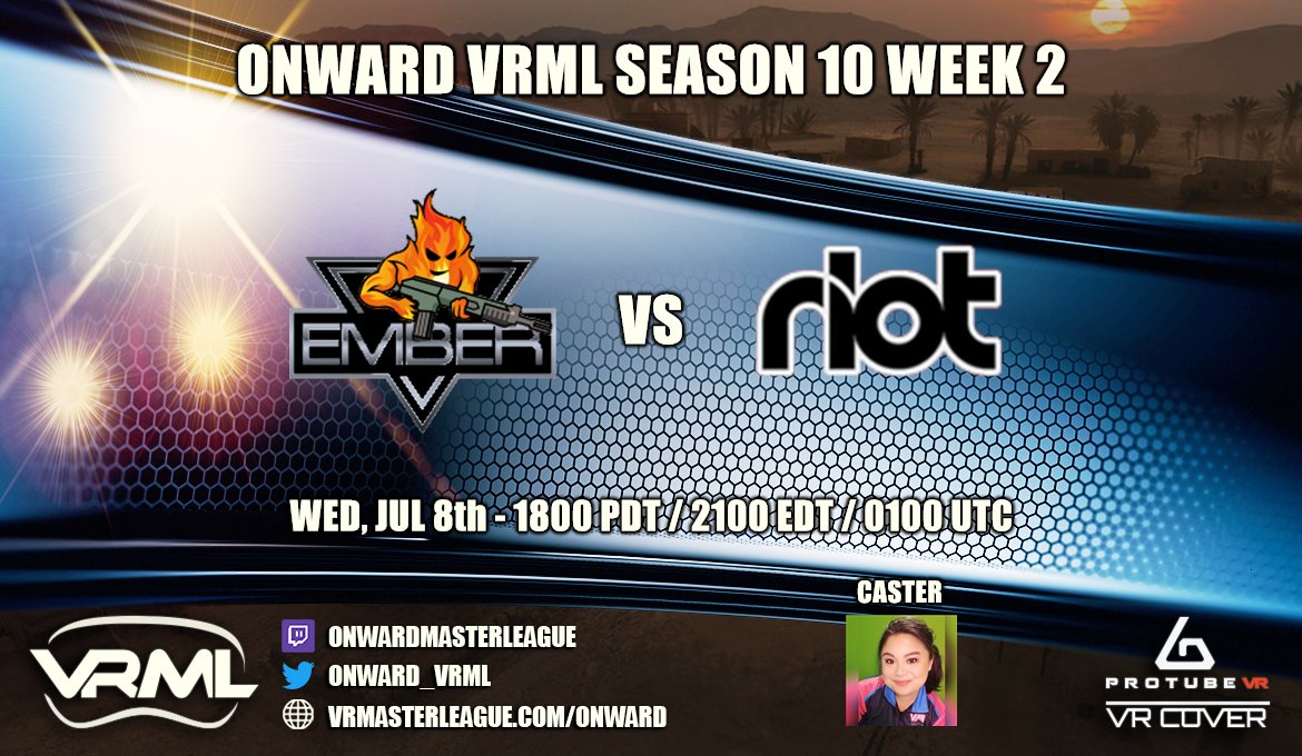Onward_VRML's tweet photo. 🔴LIVE!

Hype match between @InfernoTeams's Ember and Riot!!

📺https://t.co/f5JUEk4uRc
🌐https://t.co/yaNQynnIgt
🗣️https://t.co/rInw0nV4rk
with @VRchazen 
#OnwardVR #VResports #CAPCAPCAP https://t.co/9SpbHOPPRu