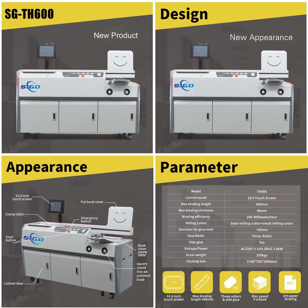 CarlosFuyang's tweet image. SG-TH600 Double Molding High Speed Heavy Glue Binding Machine Design for Coated paper
#bindingmachine #gluebinding