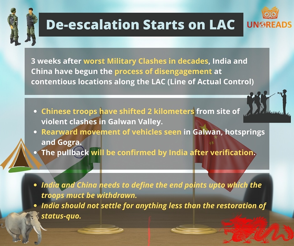 Unoreads_India's tweet photo. The standoff between Indian and Chinese Army has started to come to an end. But how long will this hold is a matter of contention.

#indochina #deescalation #LAC #IndianArmy #IndiaGovernment #galwanvalleyclash #GalwanValley #bannedchineseapps #atamnirbharbharat #MadeInIndia https://t.co/xzOJSgDh6J