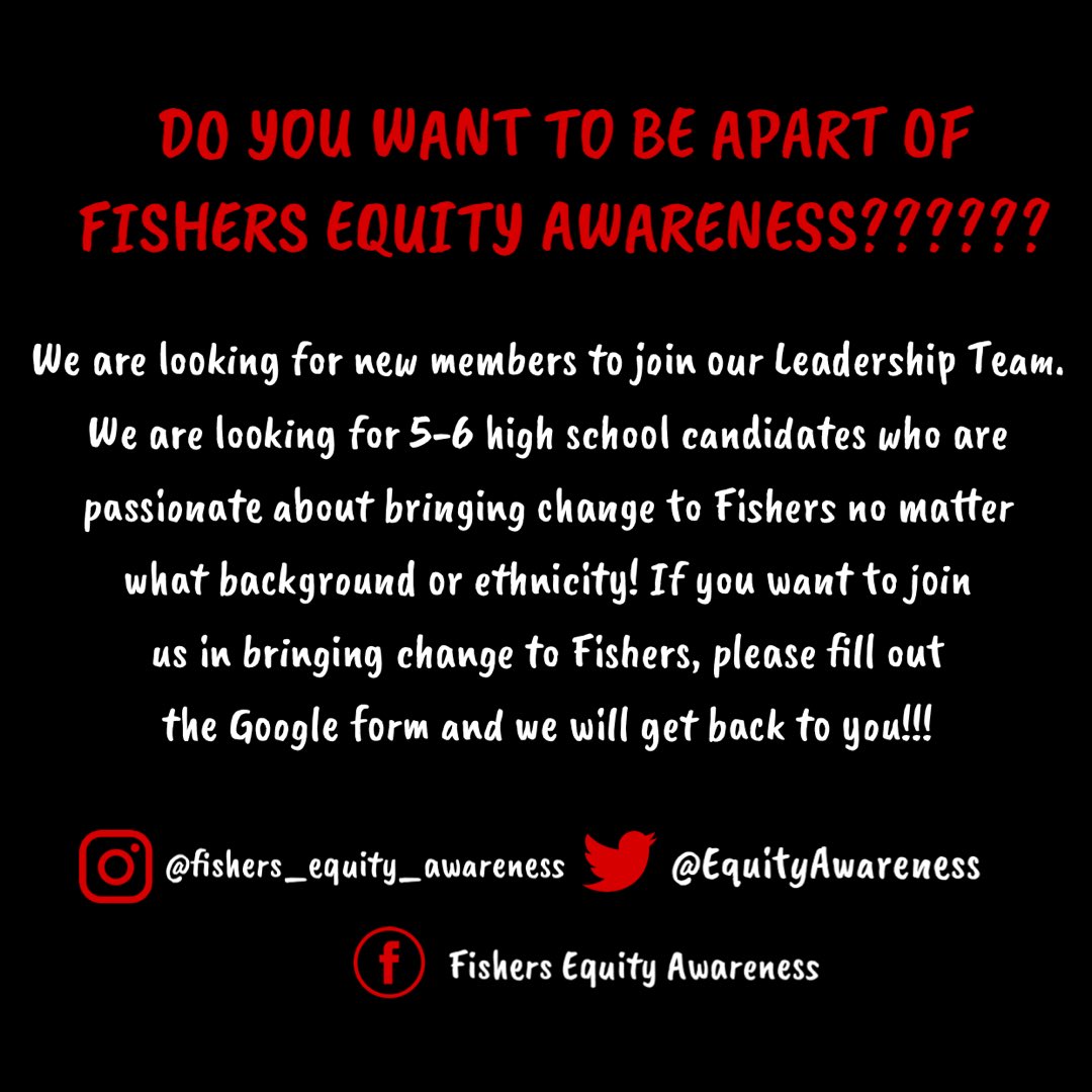 Are you or know of someone who is in high school and passionate about bringing change?? Come be apart of our leadership team!! docs.google.com/forms/d/e/1FAI…