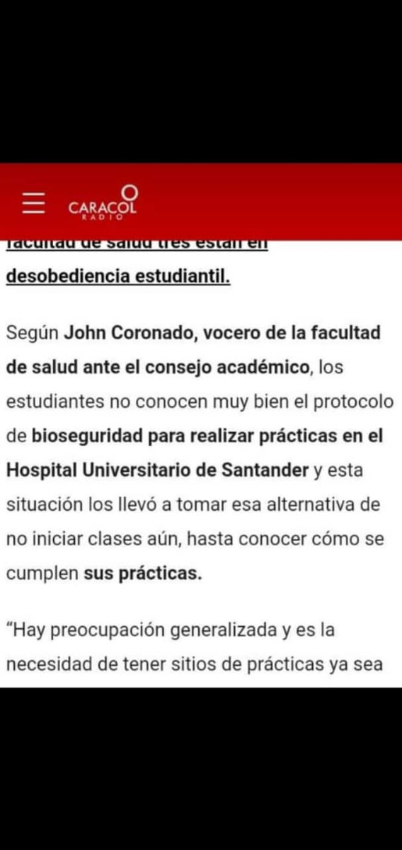 LCristina07's tweet photo. Clase si teniamos, lo que no tenemos es prácticas ni ayuda por parte de la universidad, no crean lo que dice @CaracolRadio, nosotros entramos a cese para asi brindar una mejor calidad en un futuro como profesional #NoEsDesobedienciaEstudiantil https://t.co/wdBZHc0rY0