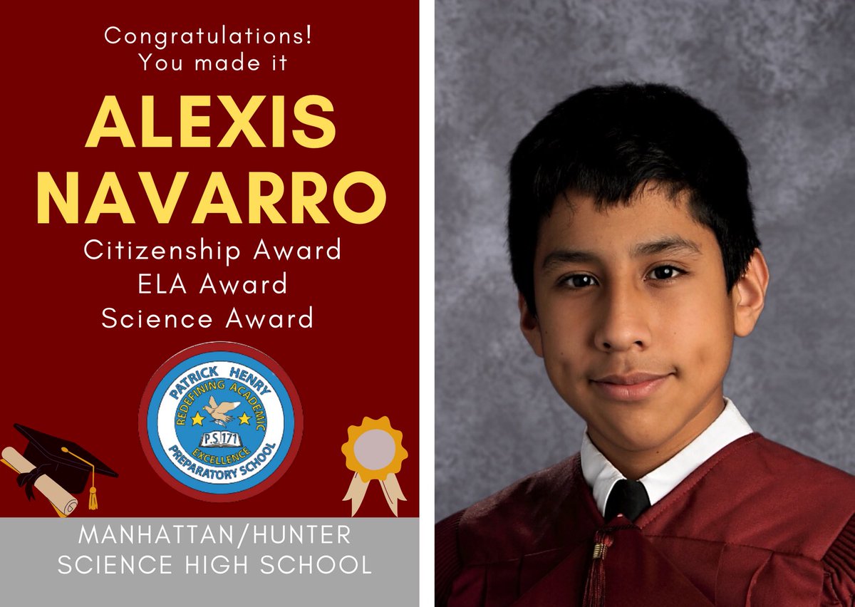 phprepnyc's tweet photo. Congratulations to Trish and Alexis! 🎓 🎉#ps171 #patrickhenryprep #middleschool #graduates #remotelearning #nycpublicschools #eastharlem #spanishharlem https://t.co/8pc0tXFhS3