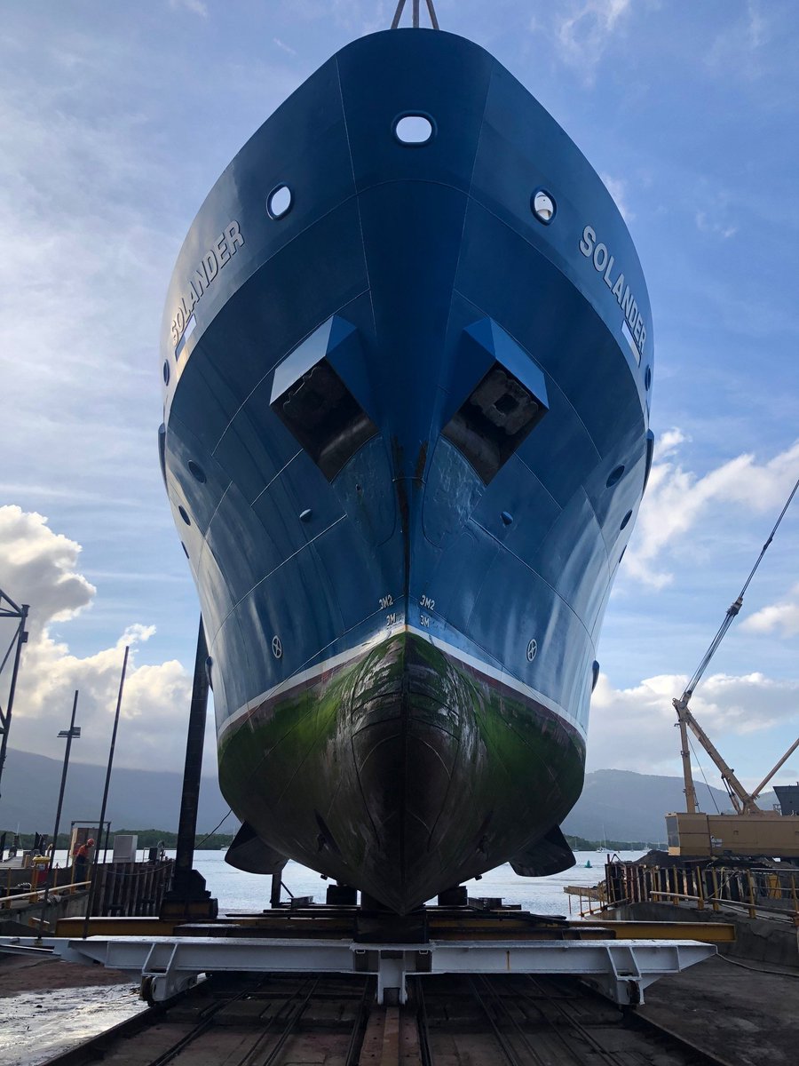 aims_gov_au's tweet photo. It's not everyday you get to see our #RVSolander like this.

The 35m flagship research vessel was prepped for more science at sea last month in #Cairns with a new coat of antifoul as well as some mechanical works and a compliance survey.

https://t.co/83ed5UUl1l https://t.co/Nac8E3lbqf