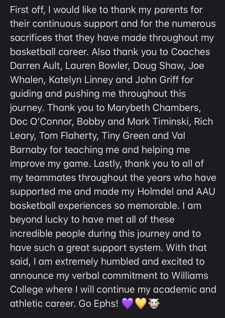 Williams College WBB ‘25 💜💛🐮