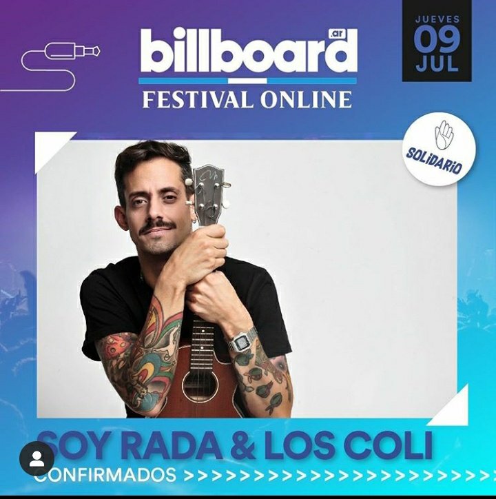LouVitola's tweet photo. LOS COLI | Mañana estarán participando virtualmente del FESTIVAL BILLBOARD!
Las entradas son gratuitas y se adquieren en este link.
El horario estimativo en qué estaría Rada es entre las 16hs y 17hs!💛
https://t.co/5S0NBMk4JH
@Soy_Rada & #LosColi 💛 https://t.co/du81GXkBti