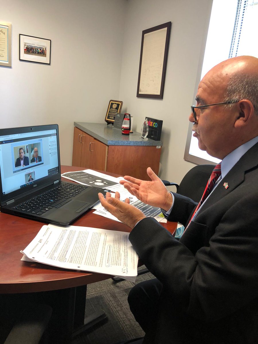 Rodolfoquilanta's tweet photo. Espléndido conversatorio con Luis Hidalgo de Scissortail Development Corp. y la comunidad de OK sobre el nuevo esquema de trabajo de @ConsulMexLir con motivo de #COVIDー19. https://t.co/ApE8v2bNlV