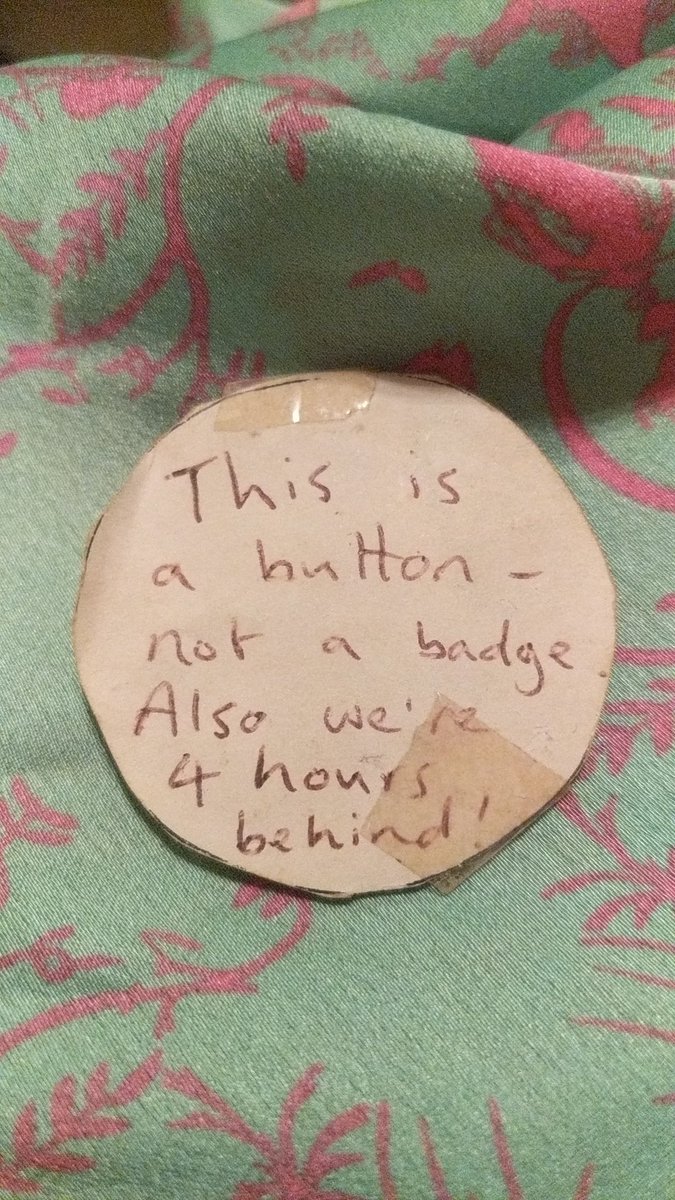 ILoveLeftyLucy's tweet photo. Just found this #buttonnotbadge by @JosieLong from her show at @ucbtny a veeeeery long time ago... 
#quaranclean #hoarder #itbringsmejoy https://t.co/k4Gz3rfYtY