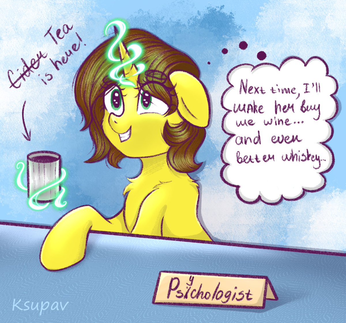 ksupav_'s tweet photo. This is @VidtAlisa when I tell her about what is happening in my inner world 👉 👈 

#MLPFiM #OC #unicorn #Procreate #bronies #brony https://t.co/bb5fV0ZVse
