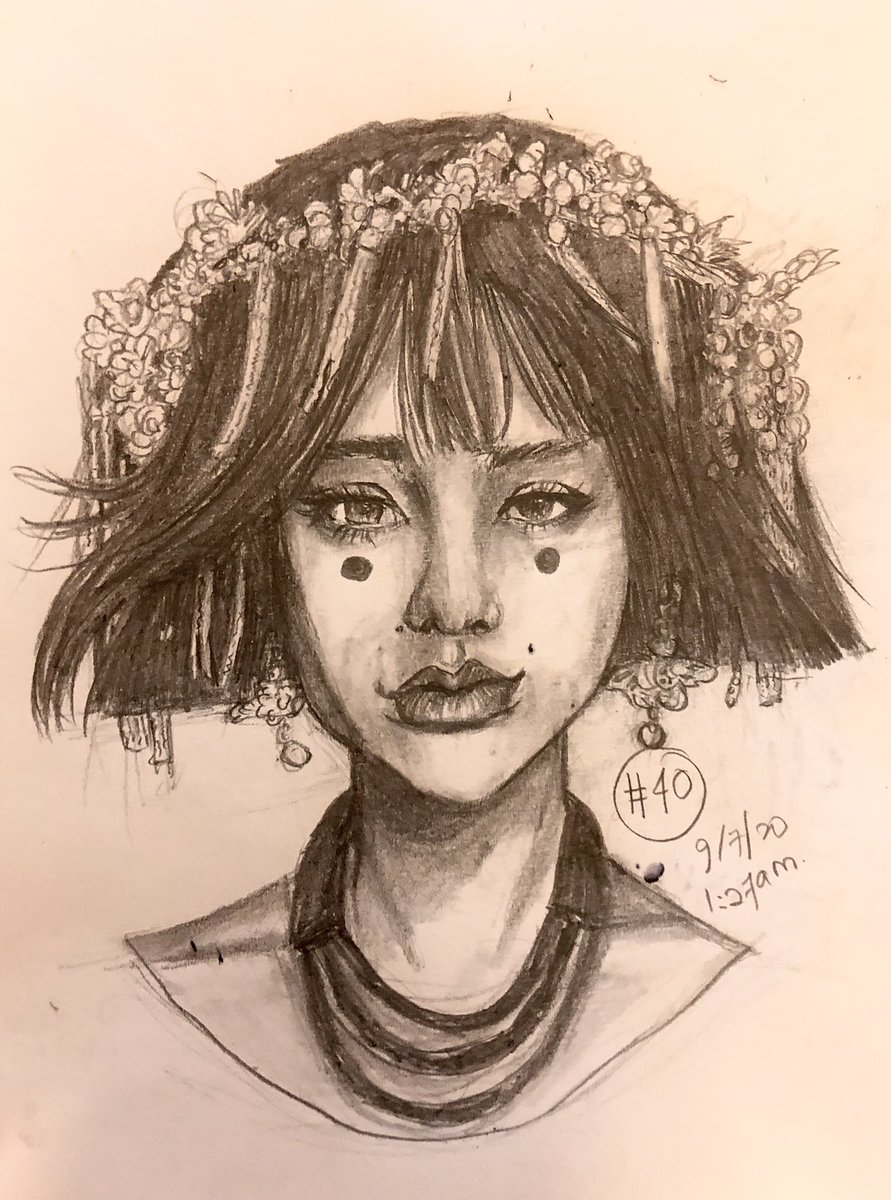 Here’s the 40th head!! Did the timelapse tengah malam td also https://twitter.com/azyandraw...