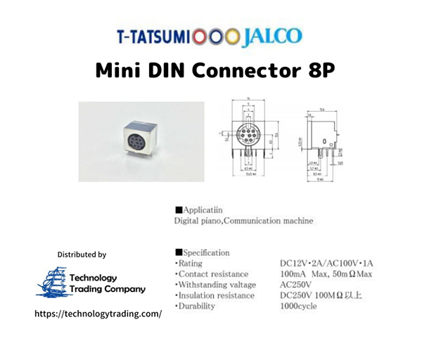 techtradingco's tweet photo. #MINIDIN   #CONNECTOR #JALCO

Full Shielded MINI DIN Connector 8P from T-Tatsumi, JALCO https://t.co/LYiQcJs45e