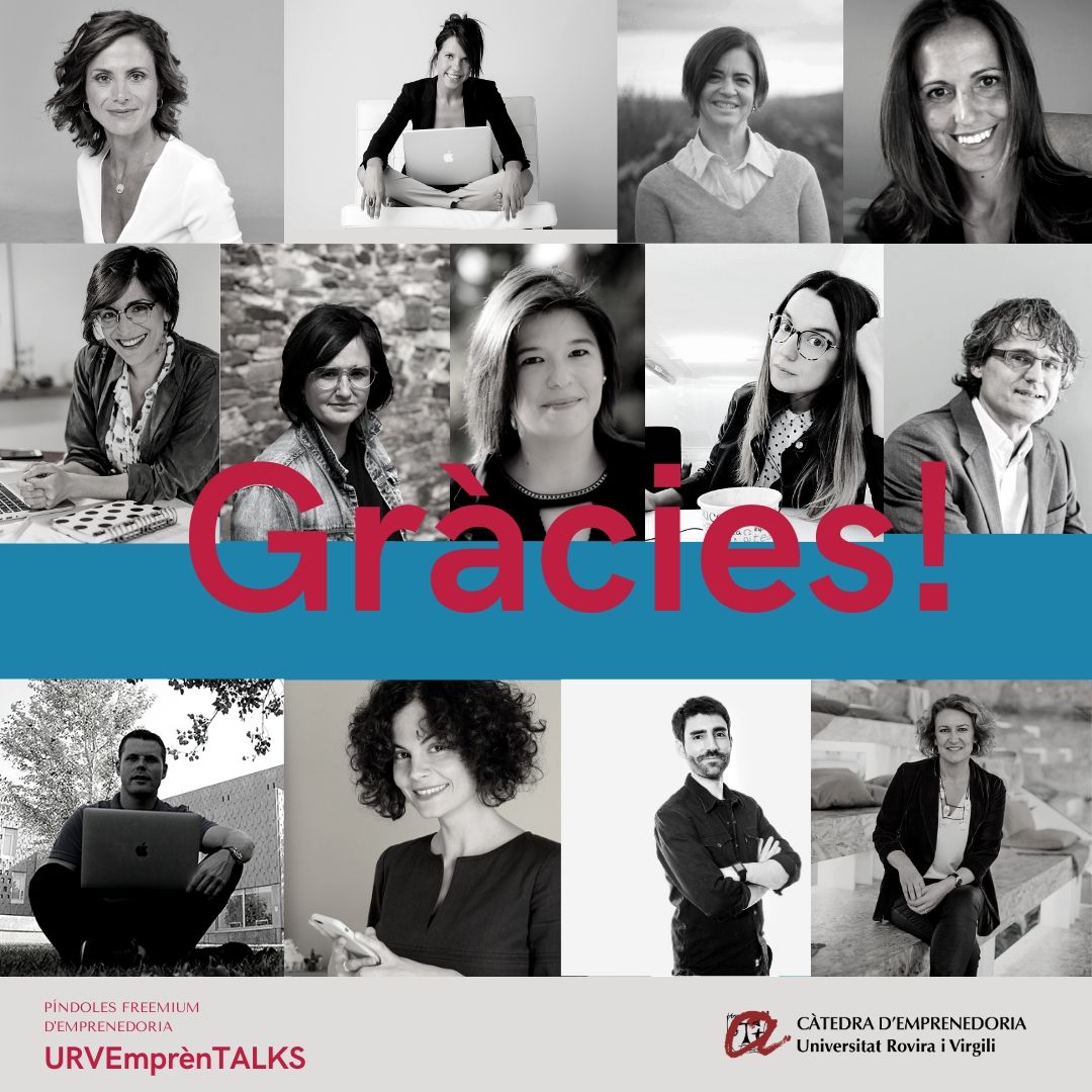 Des de la #URVEmprèn volem agrair a tots els ponents de les Píndoles Freemium d'Emprenedoria #URVEmprènTalks pel seu suport i col·laboració en aquesta iniciativa de recolzament als emprenedors en un període tan complicat per a tothom.

Moltes gràcies!