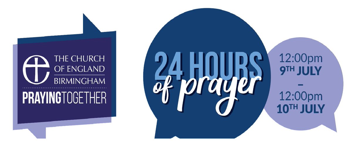 cofebirmingham's tweet photo. From 12:00 noon today we're uniting in prayer for 24 hours across CofEB celebrating blending the digital and non-digital to pray together. Join in and see who is praying, each hour on  @mission_cofeb   🙏😀 https://t.co/SzLVokBvD2