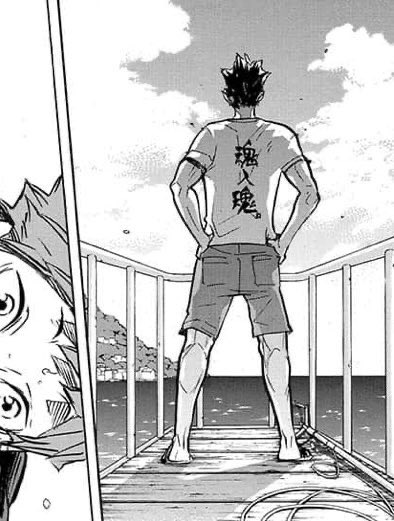 Has it ever occurred to you that the reason why Oikawa,Kita, and Nishinoya’s last panels were a shot of their backs was to symbolize that they’re moving on and their roles in the story have already been fulfilled.
