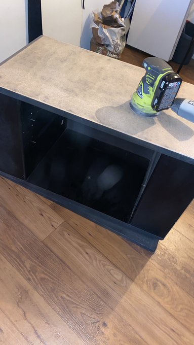 Rounded the edges, added an alchemical design, and then started with the black paint. Next to add the<a href="/tag/art"class="tags"><span>#art</span></a><a href="/tag/new"class="tags"><span>#new</span></a><a href="/tag/paint"class="tags"><span>#paint</span></a><a href="/tag/to"class="tags"><span>#to</span></a><a href="/tag/old"class="tags"><span>#old</span></a><a href="/tag/alchemy"class="tags"><span>#alchemy</span></a><a href="/tag/refurbish"class="tags"><span>#refurbish</span></a>