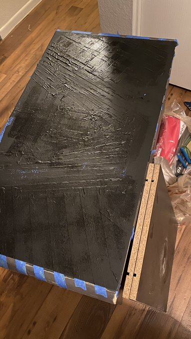 Rounded the edges, added an alchemical design, and then started with the black paint. Next to add the<a href="/tag/art"class="tags"><span>#art</span></a><a href="/tag/new"class="tags"><span>#new</span></a><a href="/tag/paint"class="tags"><span>#paint</span></a><a href="/tag/to"class="tags"><span>#to</span></a><a href="/tag/old"class="tags"><span>#old</span></a><a href="/tag/alchemy"class="tags"><span>#alchemy</span></a><a href="/tag/refurbish"class="tags"><span>#refurbish</span></a>