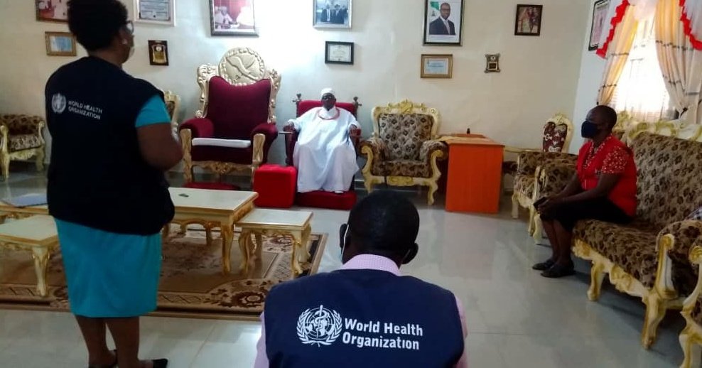 WHONigeria's tweet photo. Amidst the #COVID19 in #Edo state, @WHO continues to sensitize Community leaders in #Lassafever hotspots in the state on #deratization as well as infection protection and control for #lassafever and #COVID19. https://t.co/8R4C13faOg