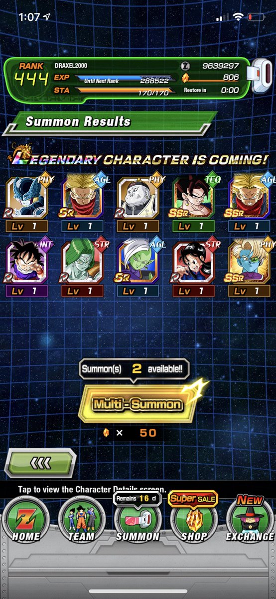 DRAXEL2000's tweet photo. @DaTruthDT  I have pulled 4 LR vegitos under 450 stones and the rest went to gogeta and the last 2 copy were back to back zeno animation on the ticket banner and I have pulled a total of 12 LRs from both banners with 950 stones https://t.co/qZjxjoup2O