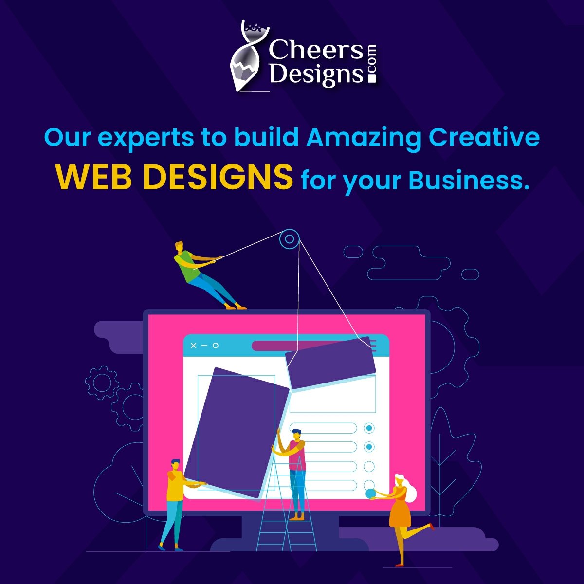 CheersDesigns's tweet photo. We are the new generation of creativity world and expert in Web Designing.
You can contact us for your all Web Designing requirements at https://t.co/GKuQ65mV7x
#webdesigning #responsiveDesigning #uiuxdesign #cheersdesigns https://t.co/P6GbSmtUzV